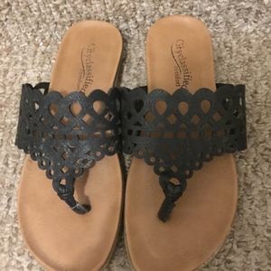 City Classified Black Sandals